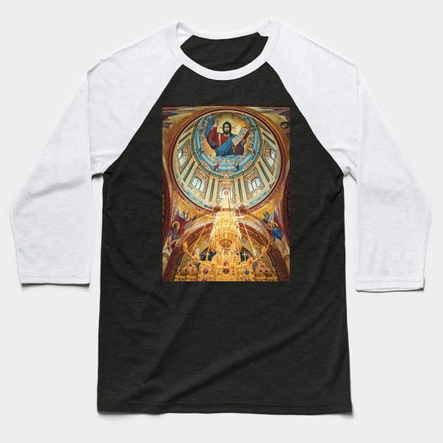 Painted monastery ceiling Baseball T-Shirt by psychoshadow